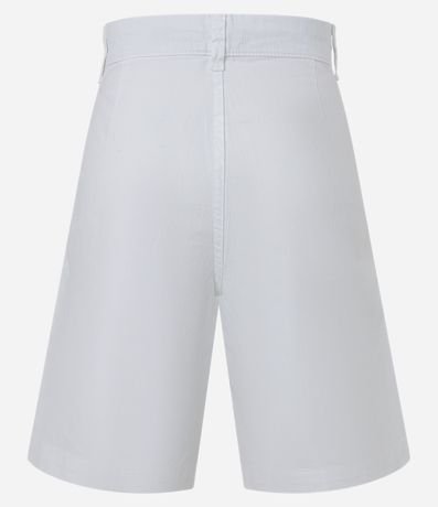 Bermuda Cintura Alta en Sarga con Cintura Sastre 6