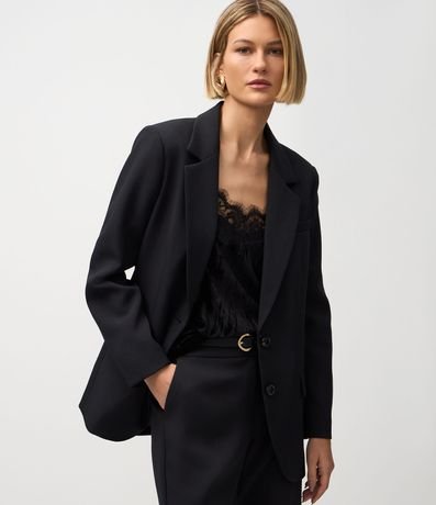 Blazer Regular en Sastrería con Botones y Bolsillos Delanteros 2