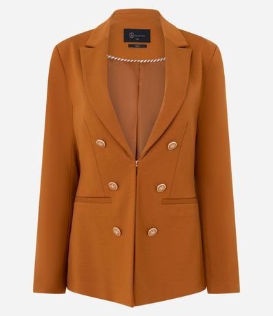 Blazer en Punto Roma Sastrería con Botones Escudo 5