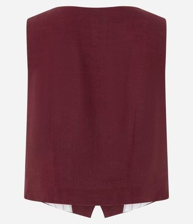 Chaleco en Viscolino con Cierre por Botones Contrastantes 3