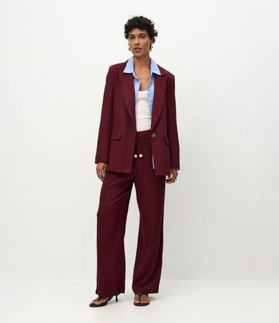 Blazer en Viscolino con Lapelas y Botón Único 2