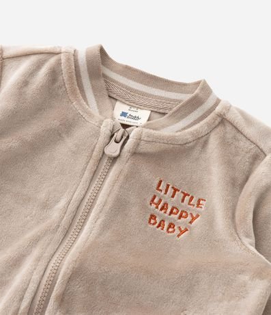 Conjunto Infantil en Plush con Campera Bordada y Pantalón – Talle 0 a 18 Meses 12