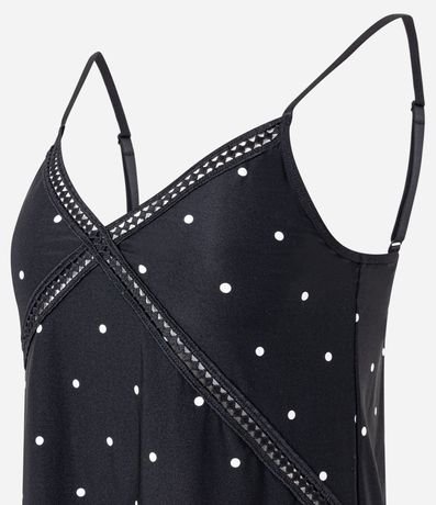 Pijama Short Doll en Microfibra con Bretel Fino y Estampa Lunares 5