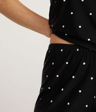 Pijama Short Doll en Microfibra con Bretel Fino y Estampa Lunares 3