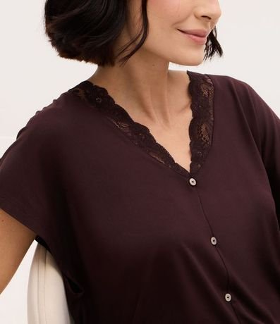 Pijama Capri Peach Touch con Encaje Aplicado 2