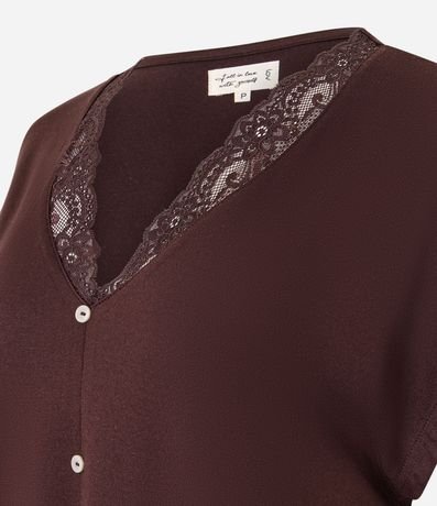 Pijama Capri Peach Touch con Encaje Aplicado 5