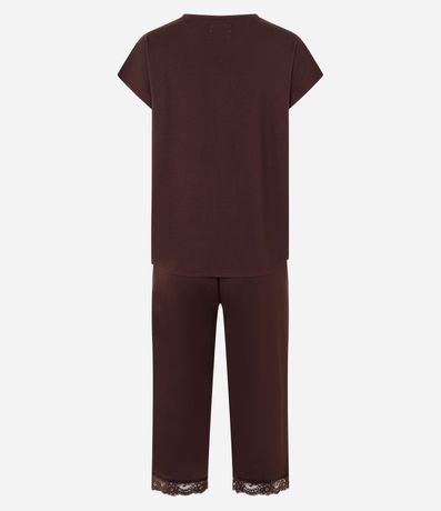 Pijama Capri Peach Touch con Encaje Aplicado 6