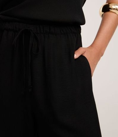 Pantalón Recto en Airflow con Elástico y Lazo en la Cintura 4