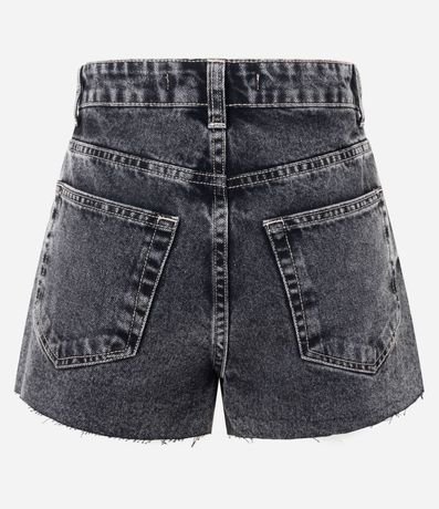 Short Mom en Jeans Marmoleado con Ruedo Cortado 7