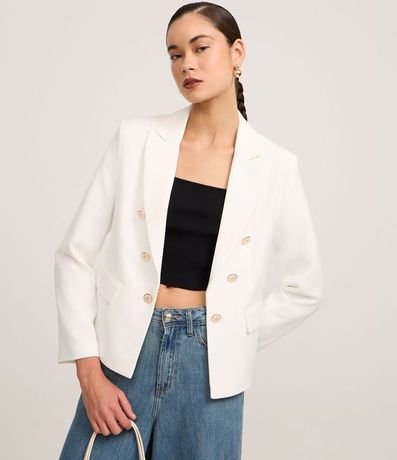 Blazer Slim Sastre con Botones Diferenciados 7