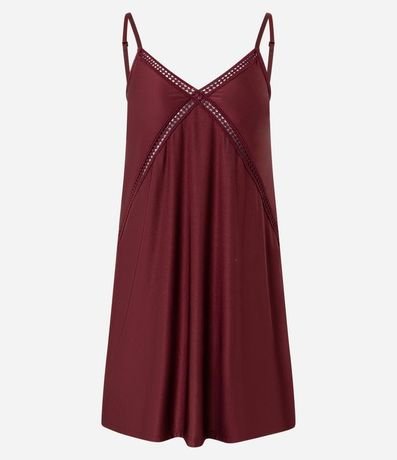 Camisón de Bretel Fino en Microfibra con Adorno 1