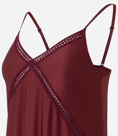 Camisón de Bretel Fino en Microfibra con Adorno 2