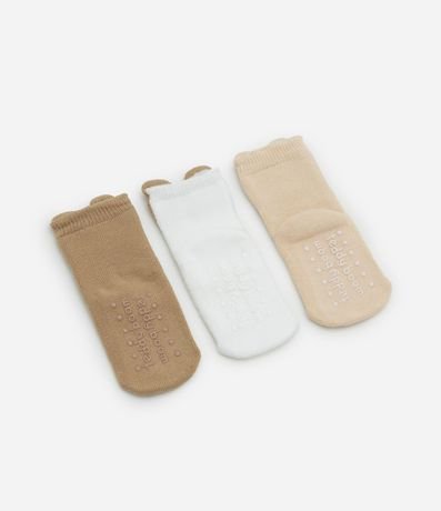 Kit Infantil 3 Medias con Animais y Terry - Talle RN a 12 Meses 2