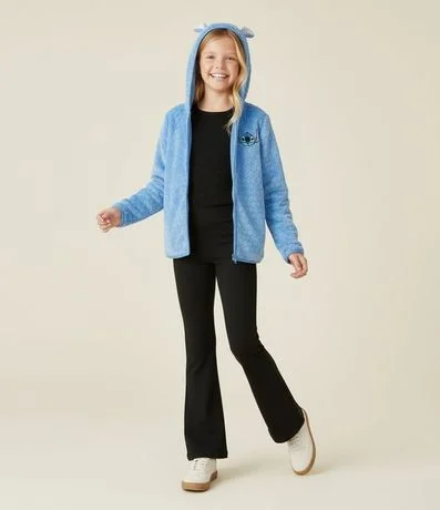 Campera Infantil con Bordado Stitch  y Capucha con Orejas – Talle 5 a 14 años