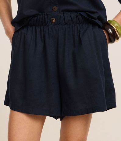 Short Runner en Viscolino con Botón en la Cintura 3