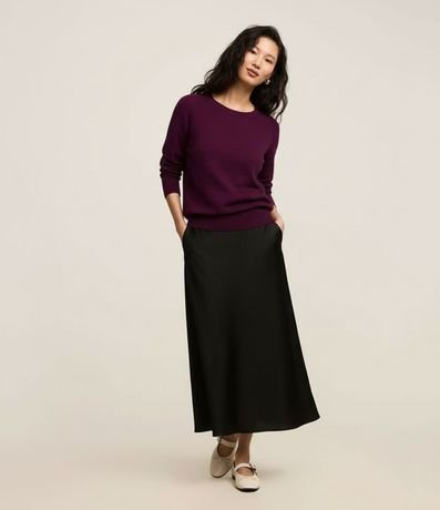 Suéter en Punto con Cuello Redondo