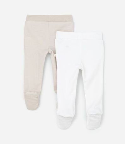 Kit 02 Pantalones infantiles con Pies Cerrados - Talle RN a 12 meses 2