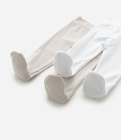 Kit 02 Pantalones infantiles con Pies Cerrados - Talle RN a 12 meses 5