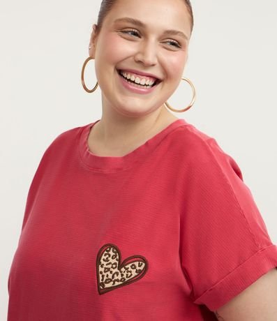 Remera en Algodón con Bordado Corazón Curve & Plus Size 2
