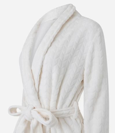 Bata de Baño Calentito en Fleece con Lazo en la Cintura 2