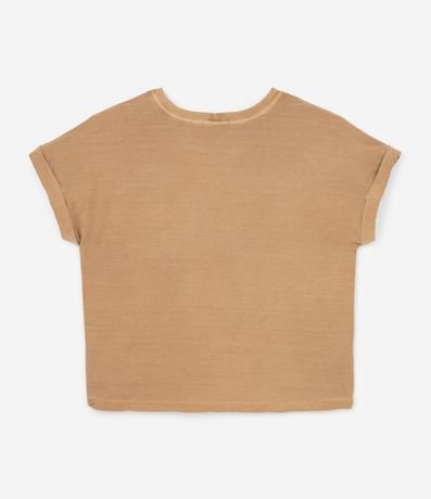 Remera en Algodón Texturizado con Bordado de Palmeras Curve & Plus Size 5