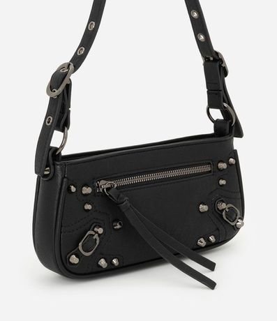 Cartera Baguette con Detalles en Metal y Asa Ajustable 2