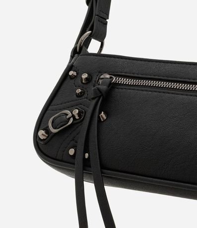 Cartera Baguette con Detalles en Metal y Asa Ajustable 5