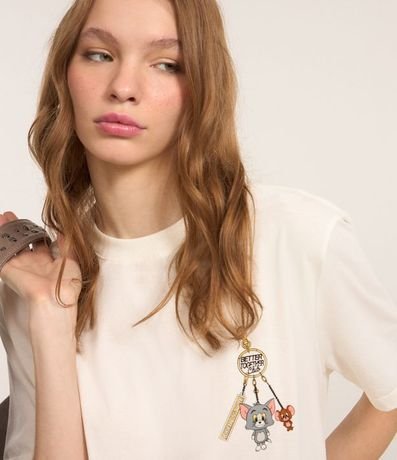 Remera en Algodón con Estampa Frente y Espalda Tom & Jerry