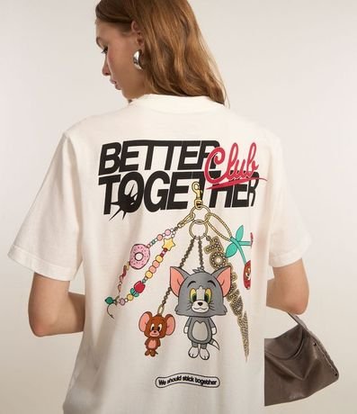 Remera en Algodón con Estampa Frente y Espalda Tom & Jerry 4