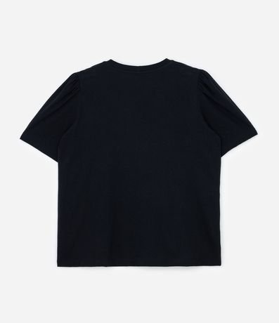 Remera en Algodón con Manga Abullonada y Lacitos Flocados Curve & Plus Size 5