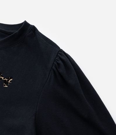 Remera en Algodón con Manga Abullonada y Lacitos Flocados Curve & Plus Size 6