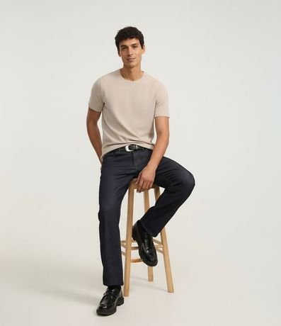 Remera Slim en Algodón Acanalada