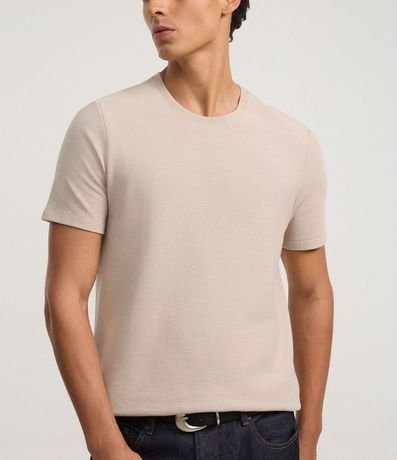 Remera Slim en Algodón Acanalada 3