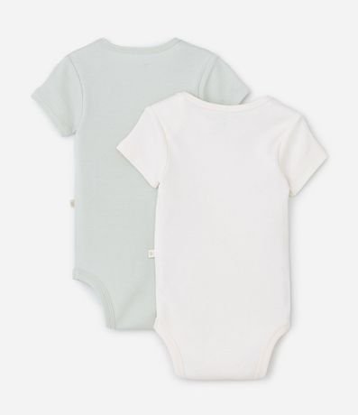 Kit 02 Bodies Infantiles en Suedine Básicos - Talle RN a 12 meses 2