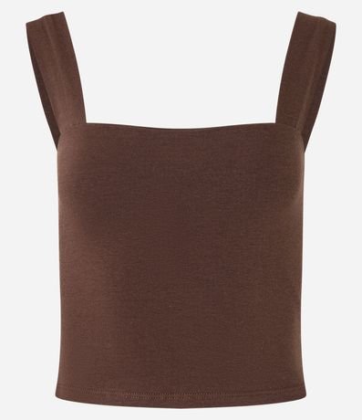 Blusa Musculosa Básica con Escote Cuadrado 4