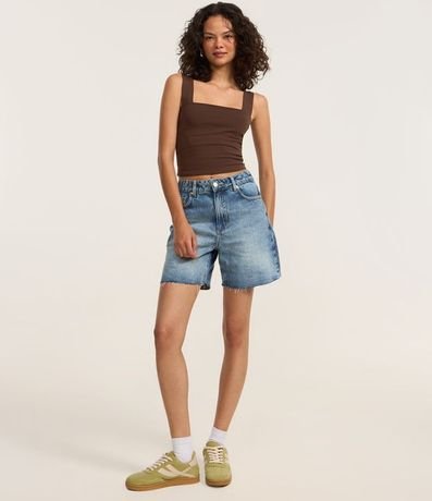 Blusa Musculosa Básica con Escote Cuadrado 2