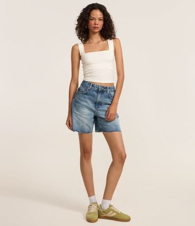 Blusa Musculosa Básica con Escote Cuadrado 2