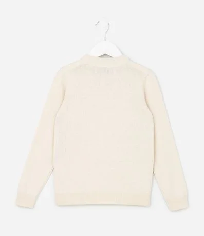 Casaco Infantil en Punto Leve con Lazo en Lentejuela – Talle 5 a 14 años 2