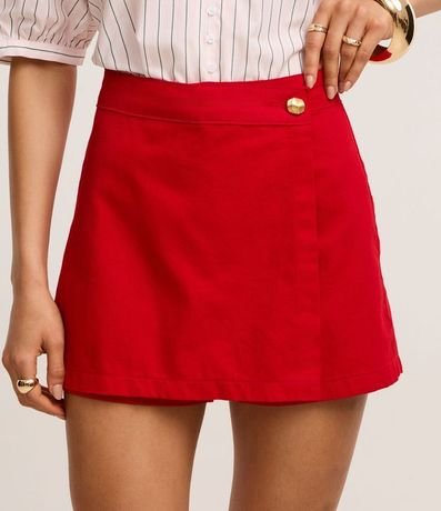 Short Pollera en Sarga con Traspase Sobre 3