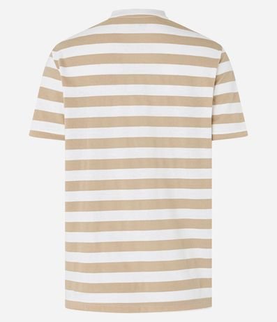 Remera T-shirt en Algodón con Estampa Rayada y Lettering Solar 6