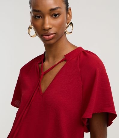 Blusa en Airflow con Lazo en el Cuello y Manga Godê 3