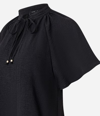 Blusa en Airflow con Lazo en el Cuello y Manga Godê 6