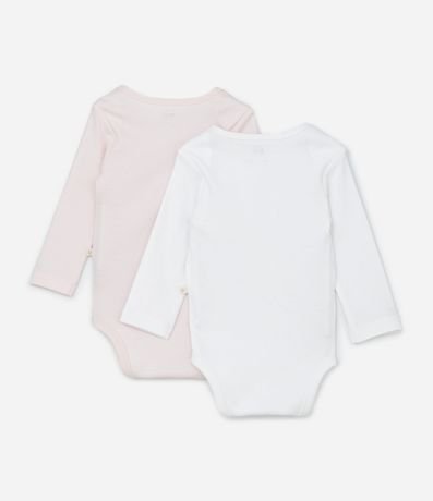 Kit 02 Bodies Infantiles en Suedine Básicos - Talle RN a 12 Meses 2
