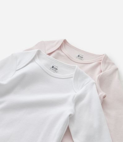 Kit 02 Bodies Infantiles en Suedine Básicos - Talle RN a 12 Meses 5