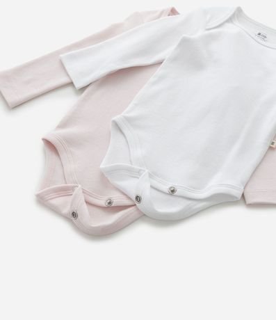 Kit 02 Bodies Infantiles en Suedine Básicos - Talle RN a 12 Meses 6
