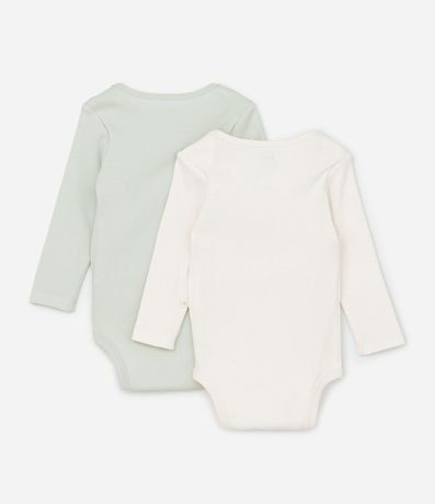 Kit 02 Bodies Infantiles en Suedine Básicos - Talle RN a 12 Meses 2