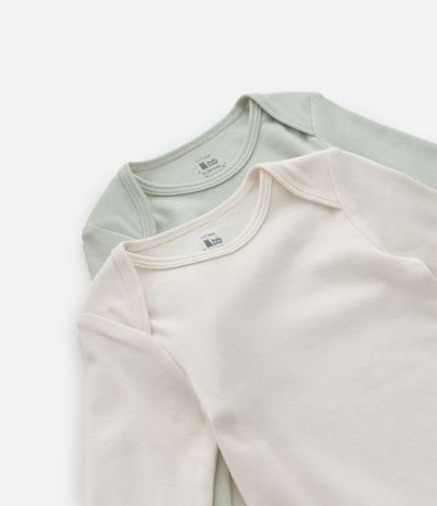 Kit 02 Bodies Infantiles en Suedine Básicos - Talle RN a 12 Meses 5