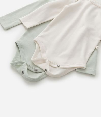 Kit 02 Bodies Infantiles en Suedine Básicos - Talle RN a 12 Meses 6
