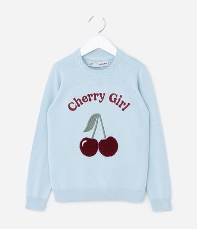 Buzo Infantil en Algodón con Estampa de Cereza - Talle 5 a 14 años