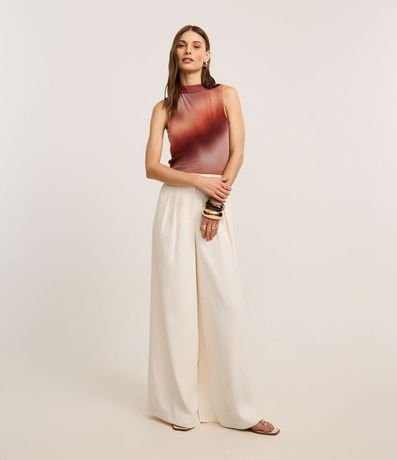 Blusa en Tule con Cuello Alto y Efecto Dip Dye 2